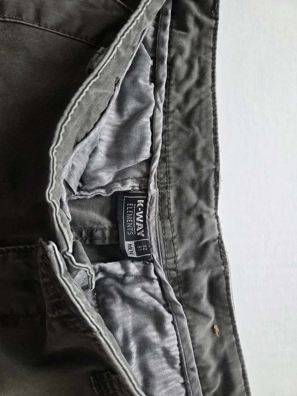 K-Way Elements Mens Cargo Shorts Size 32 Gray Utility‎ Multi Pocket Hiking